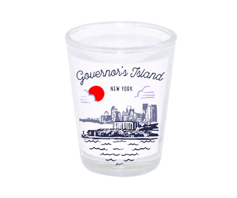 Governor's Island Manhattan Sketch Shot Glass