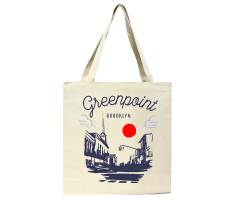 Greenpoint Brooklyn Sketch Tote Bag