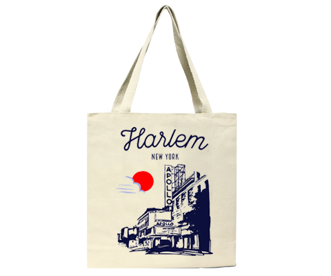 Harlem Manhattan Sketch Tote Bag