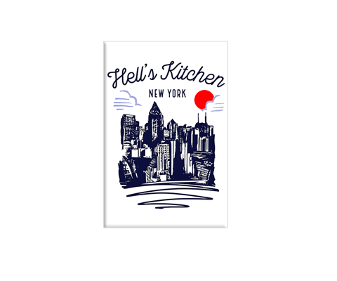 Hell's Kitchen New York City Sketch Magnet