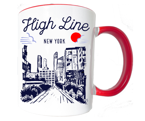 New York High Line Manhattan Sketch Mug
