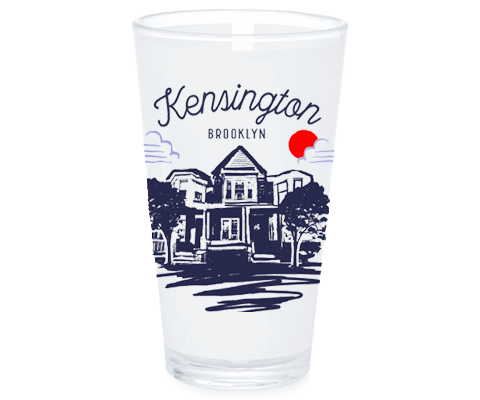 Kensington Brooklyn Sketch Pint Glass