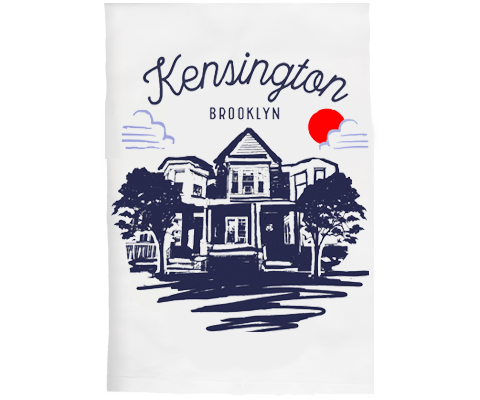 Load image into Gallery viewer, Kensington Brooklyn Sketch Kitchen Tea Towel
