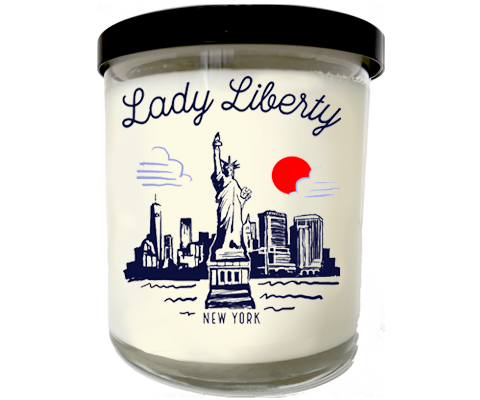 Statue of Liberty Manhattan Sketch Scented Candle