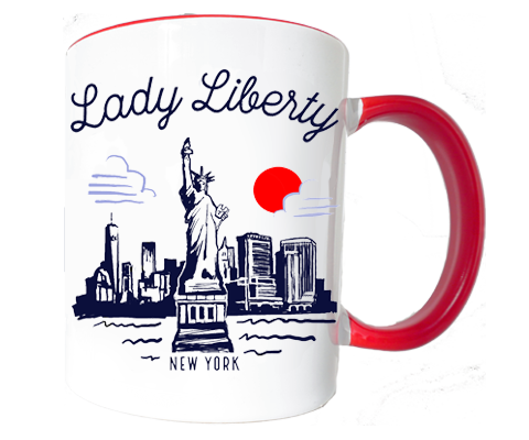 Statue of Liberty Manhattan Sketch Mug