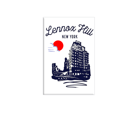 Lenox Hill New York Sketch Magnet