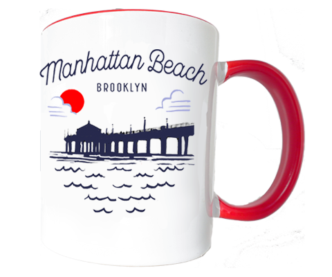 Manhattan Beach Brooklyn Sketch Mug