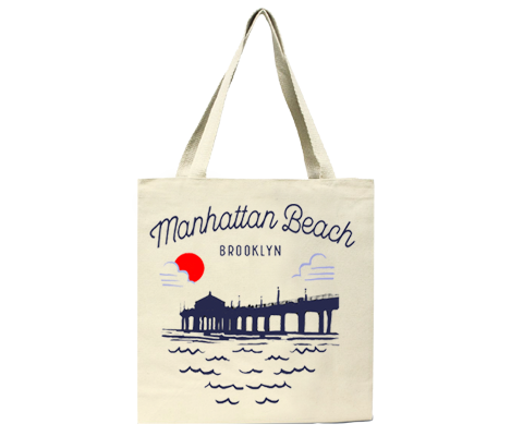 Manhattan Beach Brooklyn Sketch Tote Bag