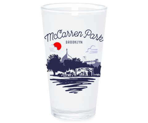 McCarren Park Brooklyn Sketch Pint Glass