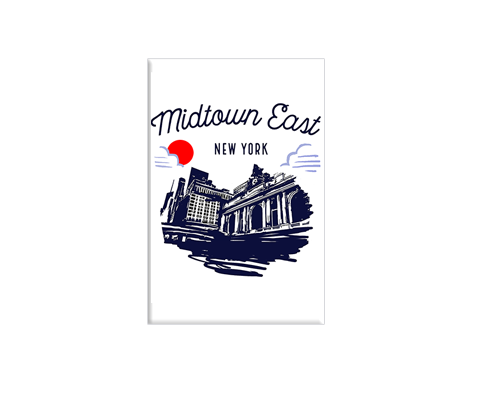 Midtown East New York City Sketch Magnet