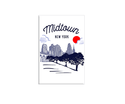 Load image into Gallery viewer, Midtown New York City Sketch Magnet
