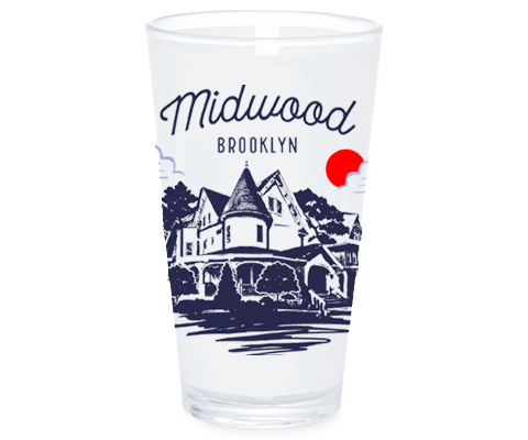 Midwood Brooklyn Sketch Pint Glass