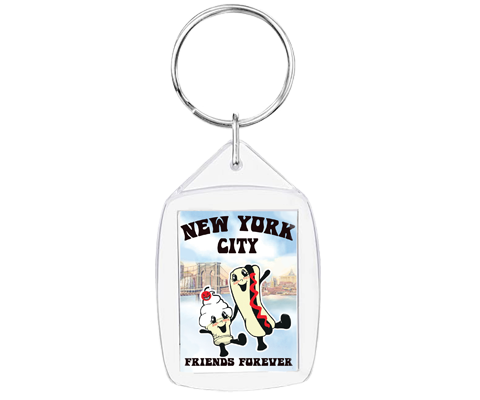 New York Friends Forever Keychain