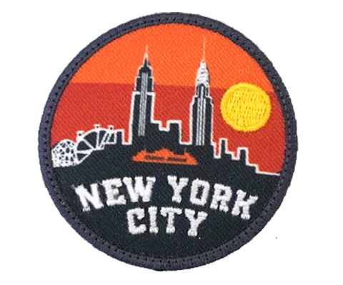 New York Globe Skyline Embroidered Patch