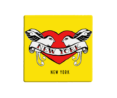 New York Lovebirds Coaster