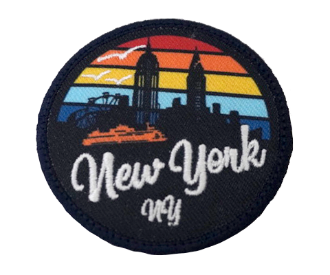 New York Retro Skyline Embroidered Patch