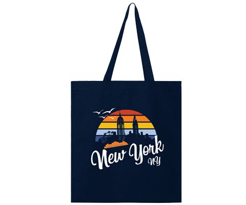 New York Retro Skyline Tote Bag