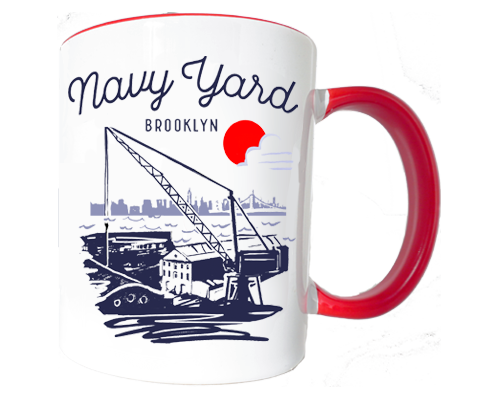 Navy Yard Brooklyn Sketch Mug