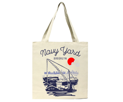 Navy Yard Brooklyn Sketch Tote Bag