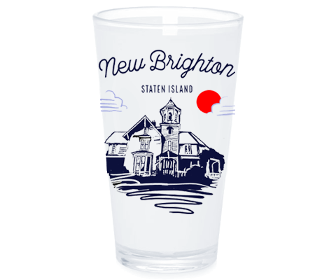 New Brighton Staten Island Sketch Pint Glass