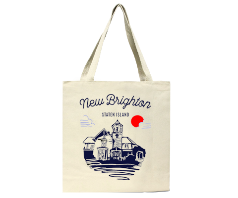 New Brighton Staten Island Sketch Tote Bag