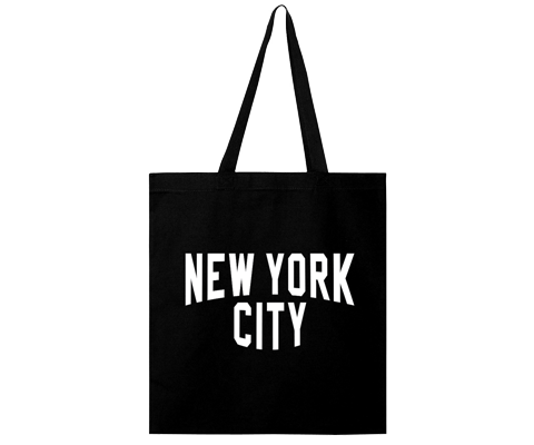 New York Iconic Font Black Tote Bag
