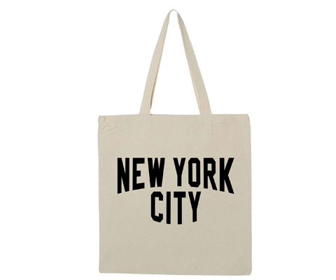 New York Iconic Font Natural Tote Bag