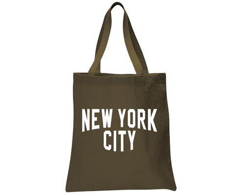 New York Iconic Font Olive Tote Bag