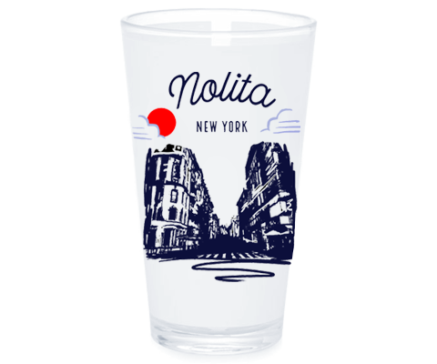 Nolita Manhattan Sketch Pint Glass
