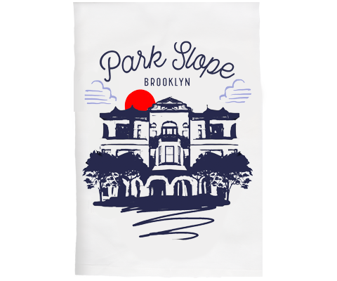 Park Slope Brooklyn Sketch Kitchen Tea Towel