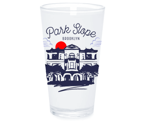 Load image into Gallery viewer, Park Slope Brooklyn Sketch Pint Glass
