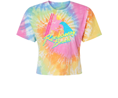 Rockaway 80s Tie Dye Crop Top