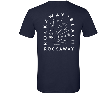 Rockaway Wave Arch on Navy Tee