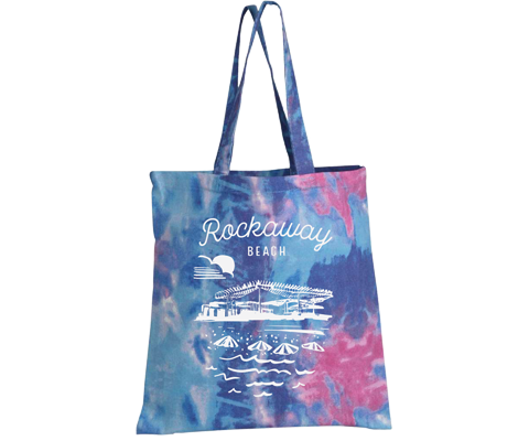 Rockaway Sketch Tie Dye Tote Bag