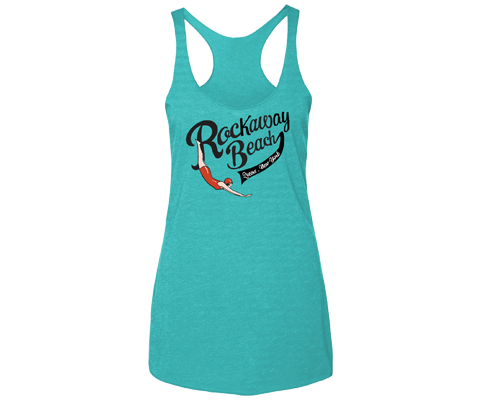 Rockaway Swimmer Teal Racer Back Tank Top