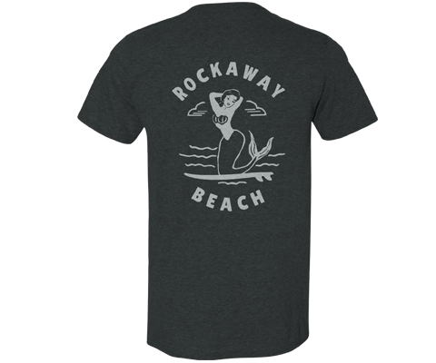 Rockaway Vintage Mermaid Heather Black Tee