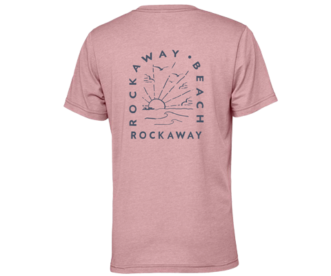 Rockaway Wave Arch Heather Mauve Tee