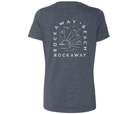 Rockaway Wave Arch on Vintage Navy Relaxed Fit V Neck