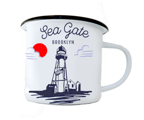 Load image into Gallery viewer, Sea Gate Brooklyn Sketch Camp Mug
