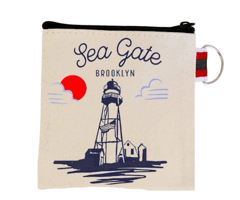 Sea Gate Brooklyn Sketch Coin Purse