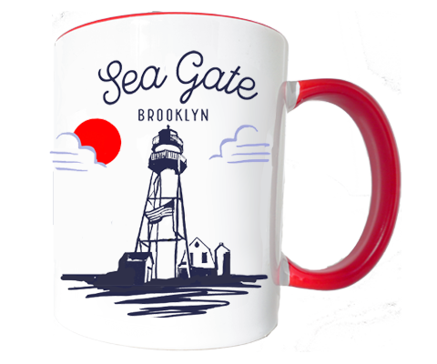 Sea Gate Brooklyn Sketch Mug