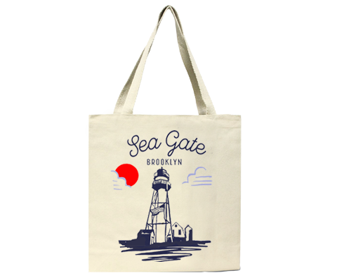 Sea Gate Brooklyn Sketch Tote Bag