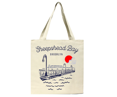 Sheepshead Bay Brooklyn Sketch Tote Bag