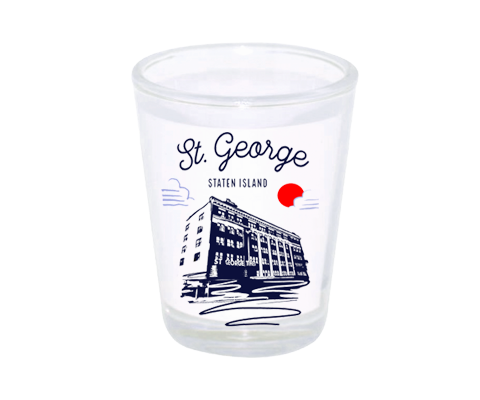 St. George Staten Island Sketch Shot Glass