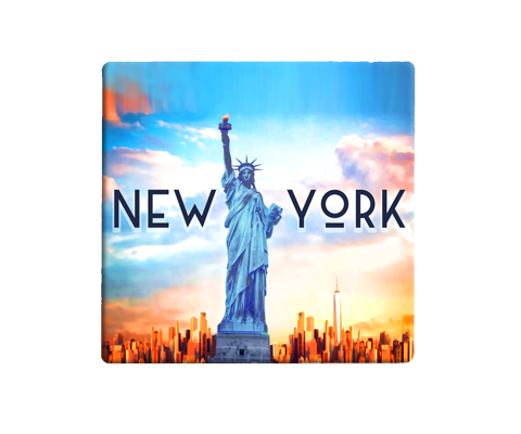 Statue of Liberty Sunset New York Coaster