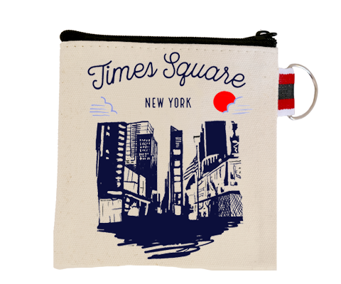 New York Times Square Manhattan Sketch Coin Purse