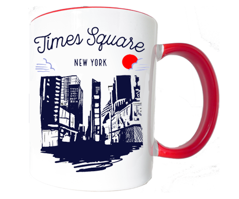 New York Times Square Manhattan Sketch Mug