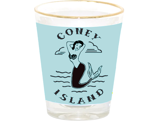 Vintage Mermaid Coney Island Shot Glass