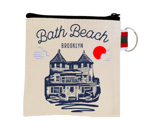 Bath Beach Brooklyn Sketch Coin Purse