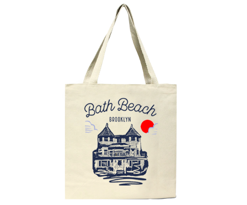 Bath Beach Brooklyn Sketch Tote Bag